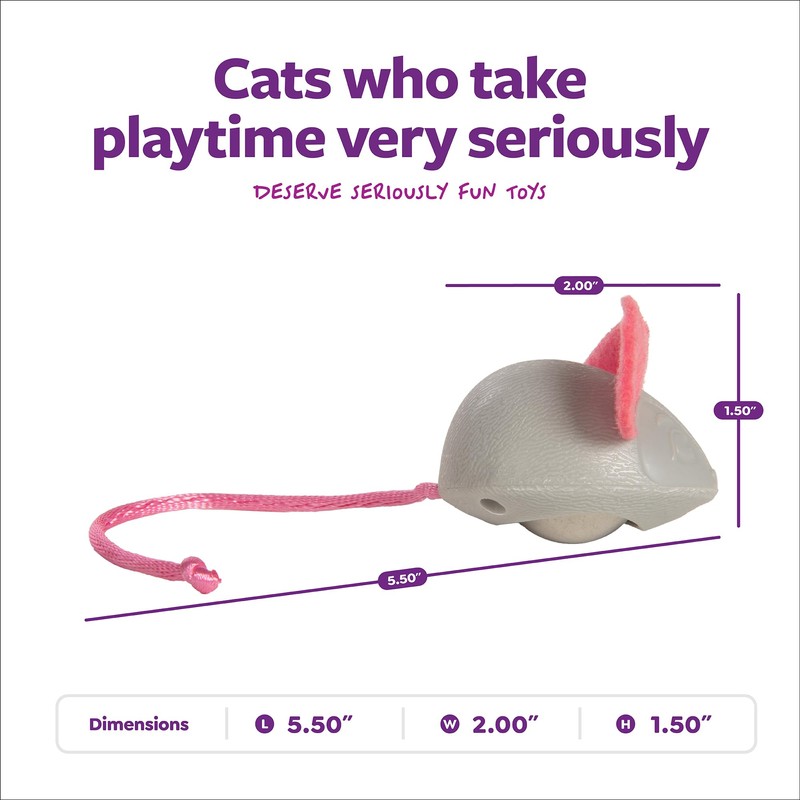 SmartyKat Marble Mouse Rolling Marble Cat Toy, Unpredictable Wobble Action