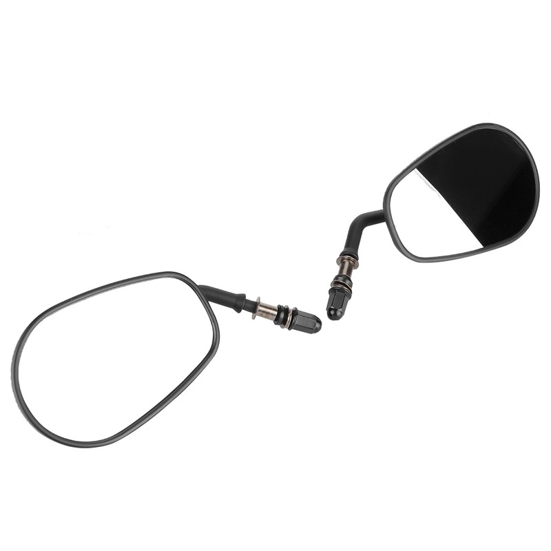 2PCS Motorcycle Motorbike Modified Oval Rearview Mirror Reflective Rear View