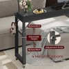MAHANCRIS Overbed Table with Wheels, Queen Size Adjustable Rolling Desk