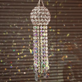 SunBreath Crystal Wind Chime Light Catcher Suitable for Window Hanging Suitable for Home Indoor and Outdoor Garden Decoration Light Catcher (Medium)