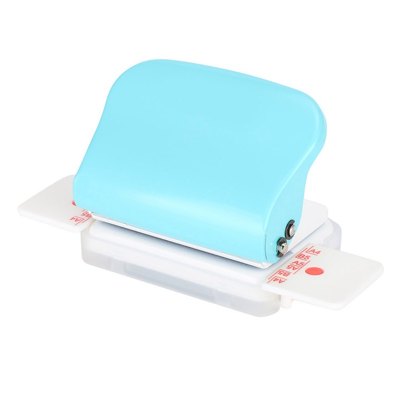 Adjustable Hole Punch Green Manual Office Home Universal A4 Paper