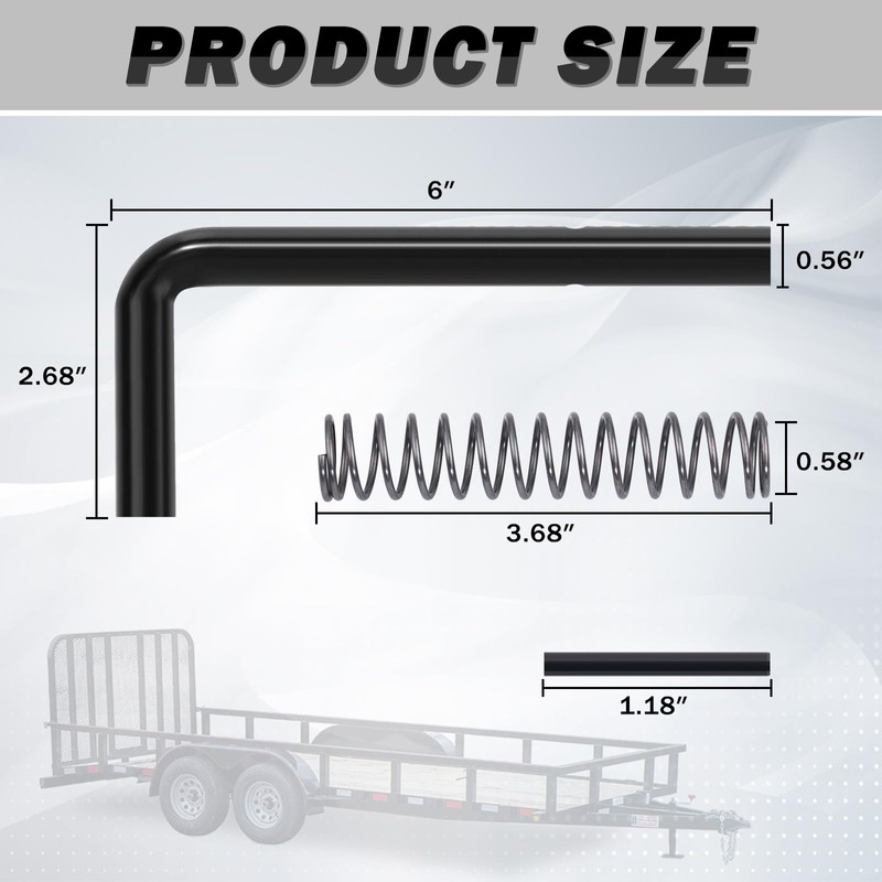 XaXmTee 819T Trailer Gate Spring Latch Kit with Extra Pins