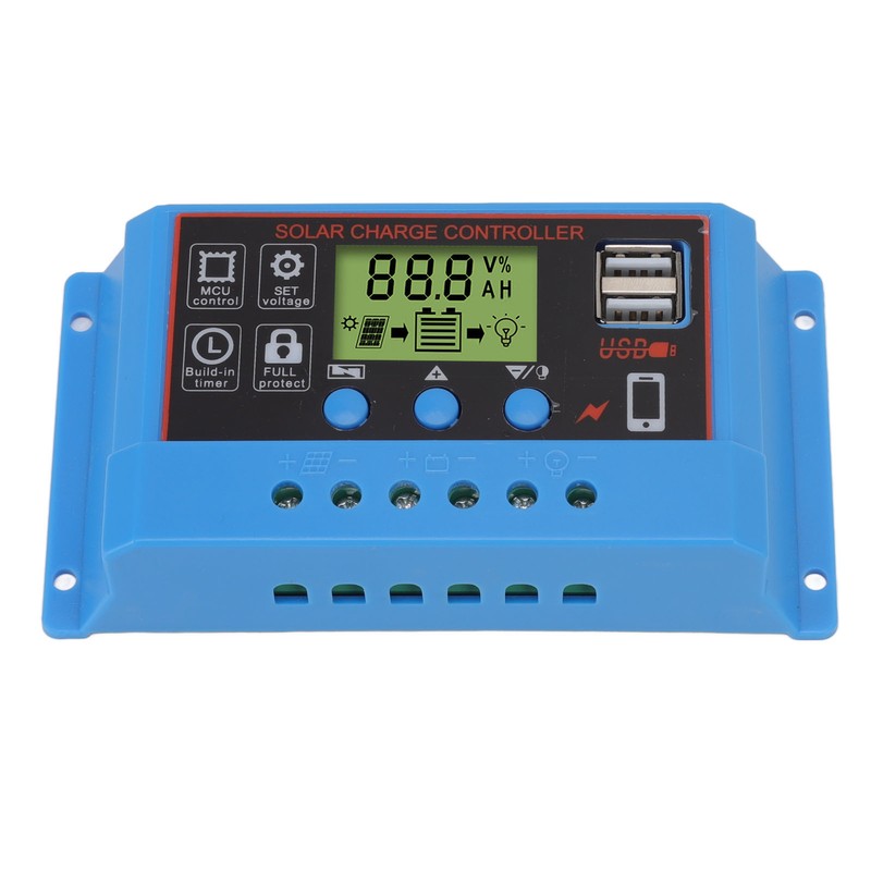 12V 24V Solar Charge Controlle LCD Display Solar Panel Controller