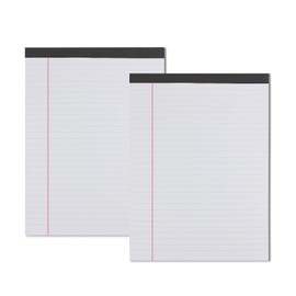 RUILILANG 2 Packs A4 Legal Pads Notepad, 11.2 x 8.3inch Double-Side Printed Lined Paper Pads, White Perforated Notepads, College Ruled Notepads 30 Sheets Per Writing Pad for School, Home, Office