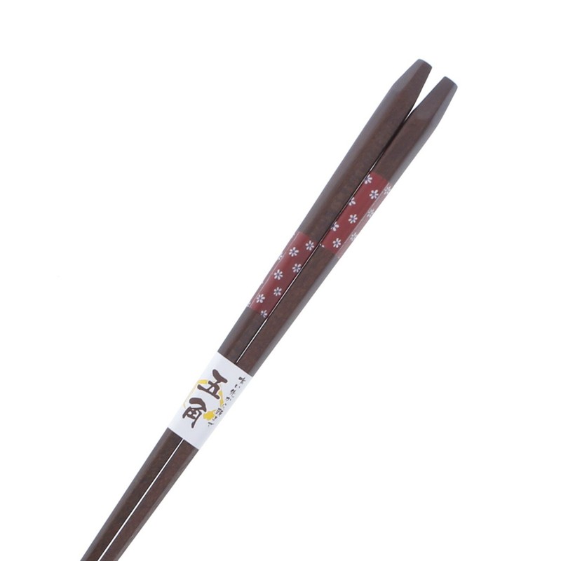 Needle Chopsticks pentagonal Margaret wood (natural wood) Red 28 cm