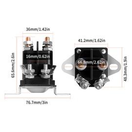 Bularie 117-1197 784-1221-210 Starter Solenoid Compatible with Toro Timecutter Ex Mark Lawn Boy Mower Replaces 1-513075, E513075, 104-3189 12V 4 Terminal DC Contactor Lawn Tractor Solenoid