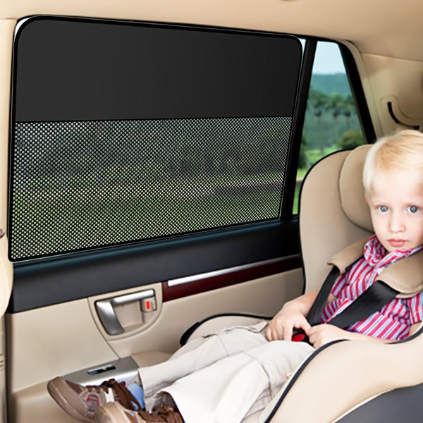 Car Window Shades,Magnetic Single-Deck Side Window Sun Shades with Half