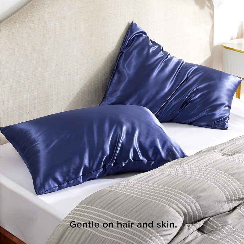 Silk Pillow Cases Set of 2, Satin Silk Pillow Case
