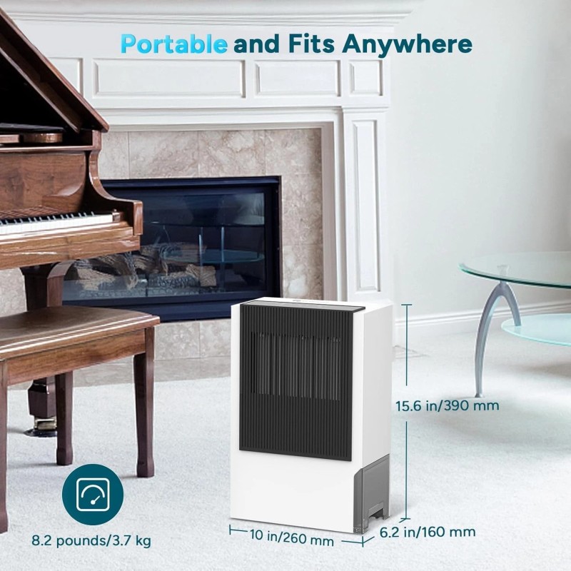 Dr. PREPARE 1250 Sq Ft 3L Dehumidifier for Basement Home