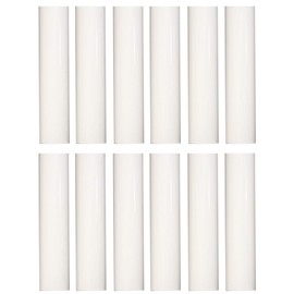 Creative Hobbies® Set of 12, 3 Inch Tall White Plastic Candle Covers Sleeves Chandelier Socket Covers ~Candelabra Base