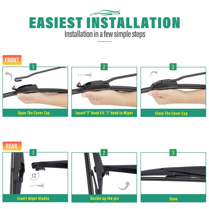 26" 16" 11" Windshield Wiper Blades Replacement for Hyundai Tucson
