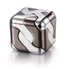 Metal Puzzle 3D Cube Brain Teaser Puzzles (Black & Silver)