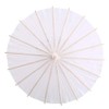 Atyhao Japanese Umbrella Parasol Plain Japanese Umbrella Plain White Tie