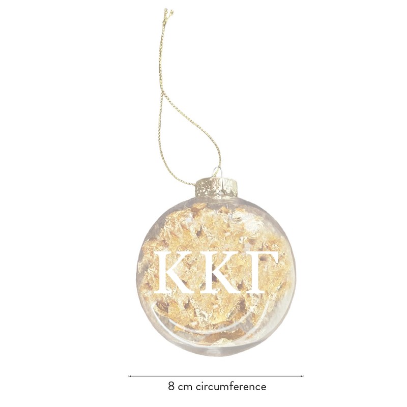 Sorority Shop Gamma Phi Beta Ornament - 8cm Clear Plastic