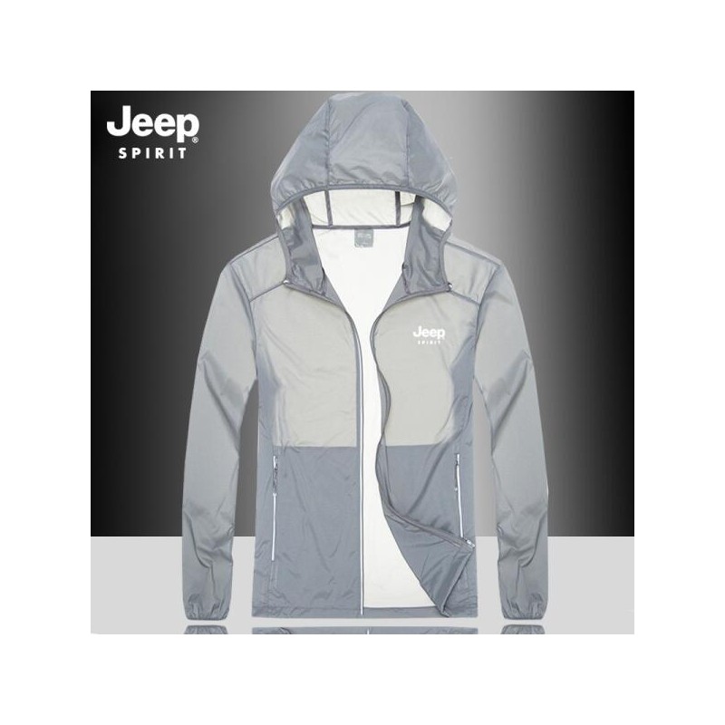 JEEP 지프 남성 초경량 바람막이 자외선차단 자켓 아웃도어상의 [다크블루(SF1873)] JEEP