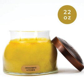 A Cheerful Giver - Grandma's Kitchen Mama Scented Glass Jar Candle (22oz) with Lid & True to Life Fragrance Made in USA