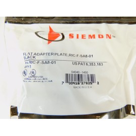 Siemon RIC-F-SA8-01 Siemon Quick Pack Fiber Adapter Plate Black 8 Fiber ST