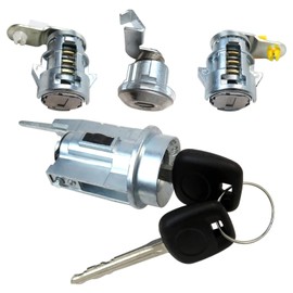 Ignition Door Locks & Gas Lock with 2 Keys for 1991 Toyota Pickup DLX Extended Cab Pickup 2-Door 3.0L Repl.# 69005-35130, D2191608