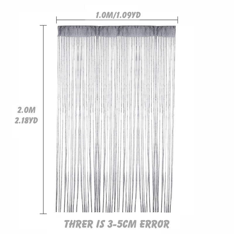 Door String Curtain, Wall Panel Fringe Window Room Divider Blind,