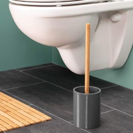 bremermann Segno Toilet Brush Made of Bamboo and Plastic // Toilet Brush // Toilet Brush (Grey)