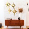 Blulu 4 Pcs Metal Starburst Wall Mirrors Decor 8 Pointed