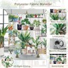 Yanutan Bohemian Plant Shower Curtain, Spring Green Plants Flower Shower