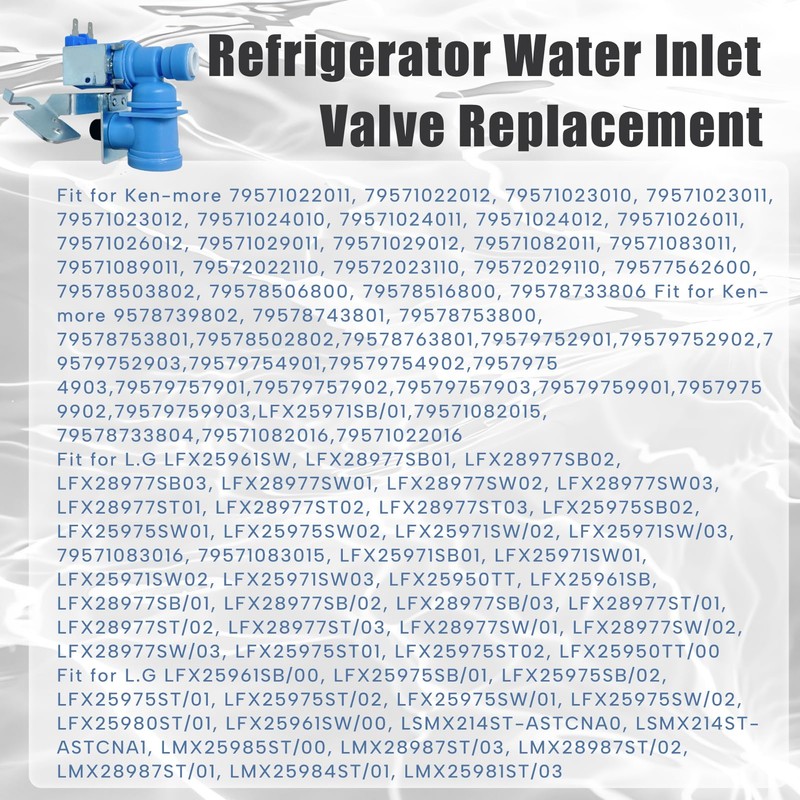 Qiqimingxin MJX41178908 Refrigerator Ice Maker Water Inlet Valve Replacement Fit