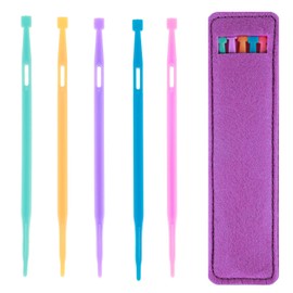 Guduling 5pcs That Purple Thang with Storage Bag, Sewing Stiletto, Multi-Purpose Sewing Stiletto Tool, Suitable for Sewings Craft Projects, Sewings Tool Kit Project Use Quilting Supplies (5 Colors)