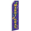Mardi Gras Flag Flutter Feather Banner Swooper Masks Beads Bundle