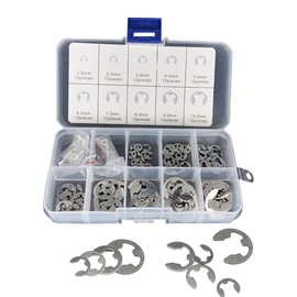 E-Clip E-Clip Stainless Snap Ring Pliers: Multi-functional tool with excellent corrosion resistance and stable clamping force, E-clip, E-ring, 120 pieces E-clip, fixed snap, E-ring
