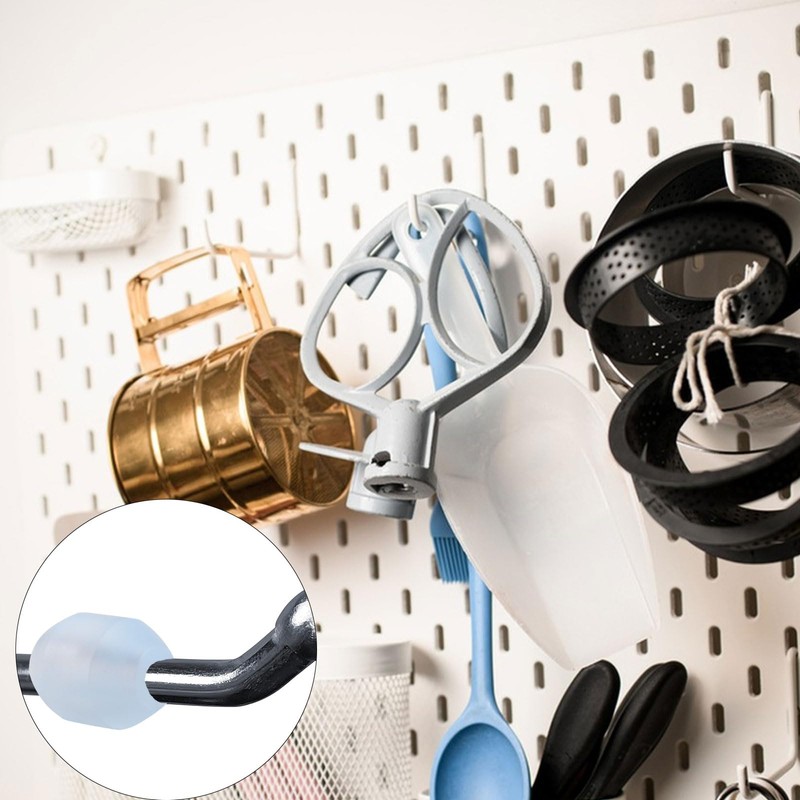 INCREWAY 100PCS Peg Hook Stoppers PVC Inventory Control Clips 4mm