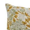 Fabritual Viscose Linen 14x14 Inch Handcrafted Block Print Throw Pillow