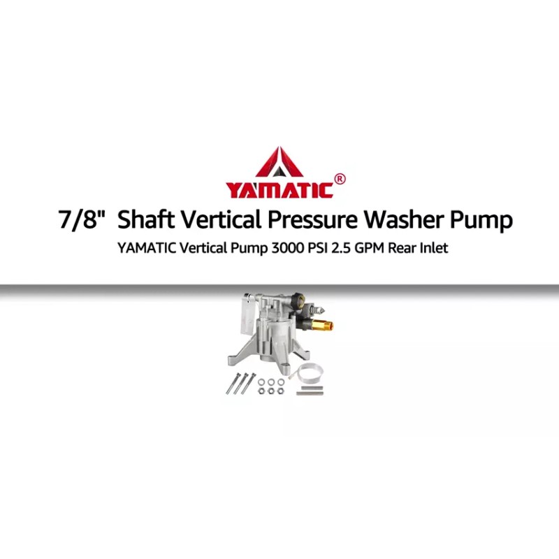YAMATIC 3000 PSI 7/8" Shaft Vertical Pressure Washer Power Washer