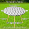 Smiry Round Picnic Table Cloth, Elastic Waterproof Fitted Vinyl Tablecloth