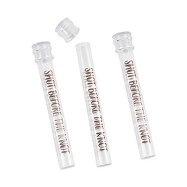 Fun Express Shot Before the Knot Test Tube Shot Glasses - Set of 12 Plastic Tubes - Bachelorette Party and Wedding Party Supplies