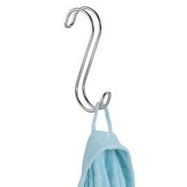 InterDesign Classico Metal Over the Rod Dual Hooks, Closet Accessory Organizer for Ties, Belts, Scarves, Handbags