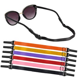 SMARTTOP Adjustable Glasses Strap-6 Pack No Tail Eyeglass Straps Eyewear Retainer Sport Unisex Sunglass Straps Holder