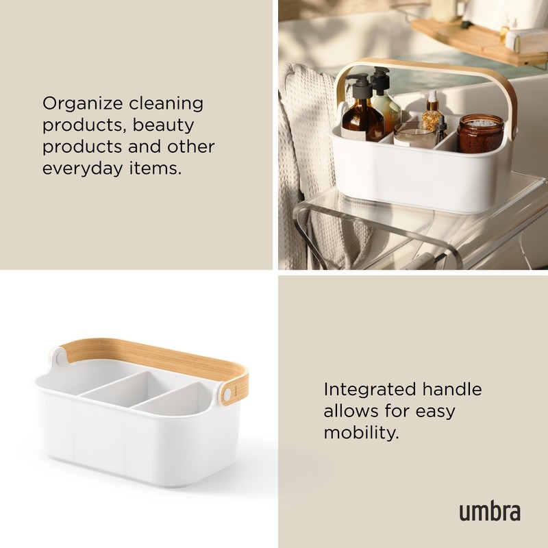 Umbra Umbra Bellwood Stackable Storage Bin, Multipurpose Caddy Organizer, 11