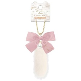 Coolia Key Chain & Mascot Myauday ST Ribbon Fur Charm, Pink 94326