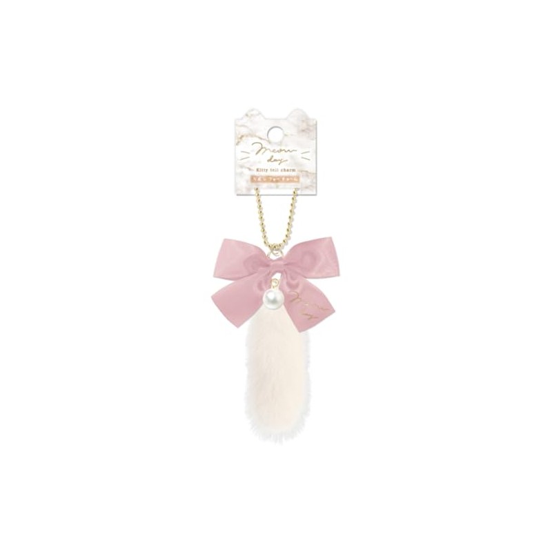 Coolia Key Chain & Mascot Myauday ST Ribbon Fur Charm,