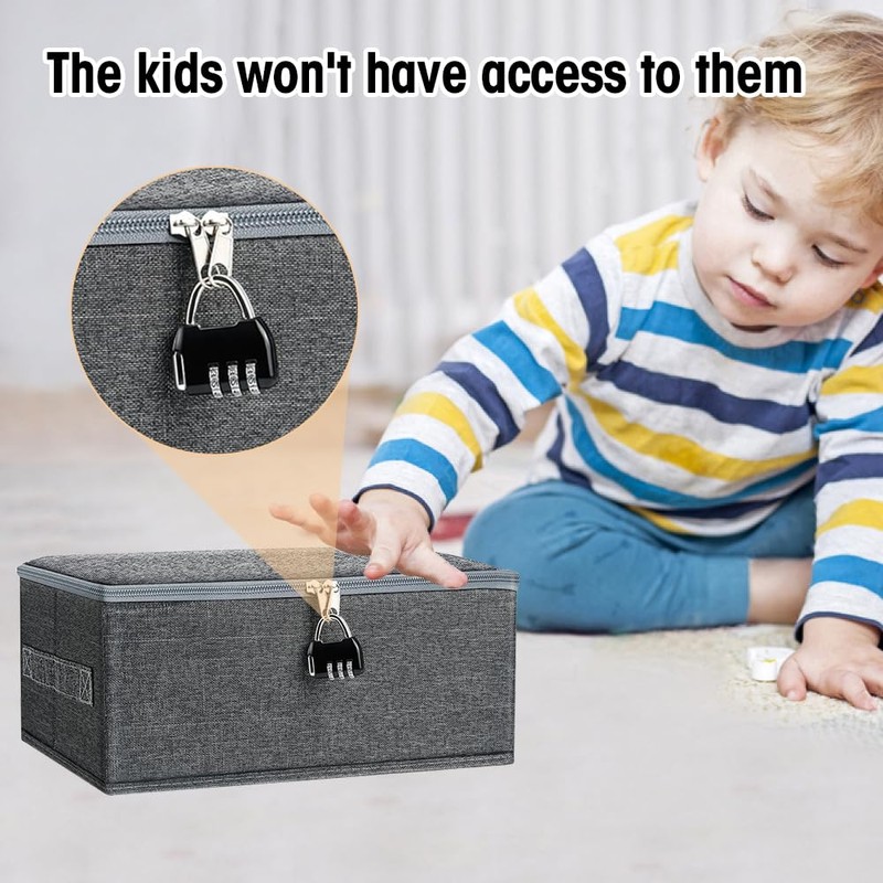 KBIBCK Lockable Box, Lockable Box, Box with Combination Lock, Lockable