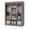 Yuqing Closet Armable Ropero Rack Guardaropa Recamara Organizacion Color Gris