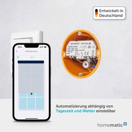 Homematic IP 151347A0 Roller Shutter Actuator – Flush-Mounted, Smart Home, Digital Control for 1 Roller Shutter via App, Alexa and Google Assistant, Smart Retrofit for Electric Roller Shutters