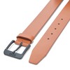 BOSS Thick Logo Buckle Smooth Leather Belt, acorn brown, 34