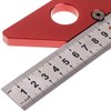 POWERTOOL Steel Ruler Measuring Scribe Tool, 45 Degree Scriber, Round