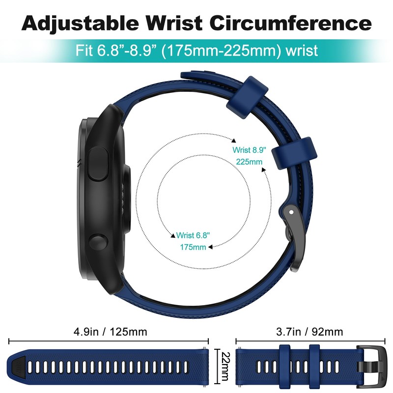 OVERSTEP Compatible with Garmin Forerunner 265 Replacement Band, Quick Release