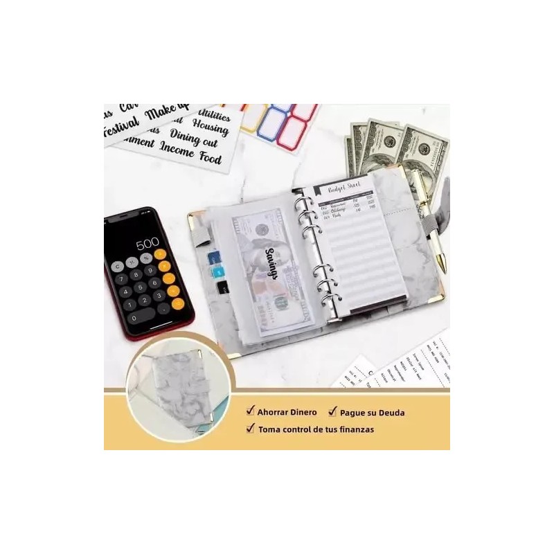 Carpeta A6 HHads 107H-abc gris liso x Unidad
