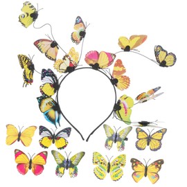 IWOWHERO Butterfly Hair Clip Headband Hair Accessories Elegant Party Headband for Women