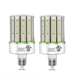 TJBB UL Listed 2-Pack 100W Led Corn Cob Light Bulb, E39 Large Mogul Base led Bulb (250-400W MH/HPS Replace) Indoor Outdoor Lighting for Garage Warehouse High Bay Parking Lot Wall Pack