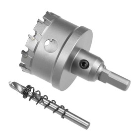 50mm TCT Hole Saw, 2” Cutting Diameter Tungsten Carbide Tipped Hole Cutter Opener, for Stainless Steel Metal Plate Aluminum